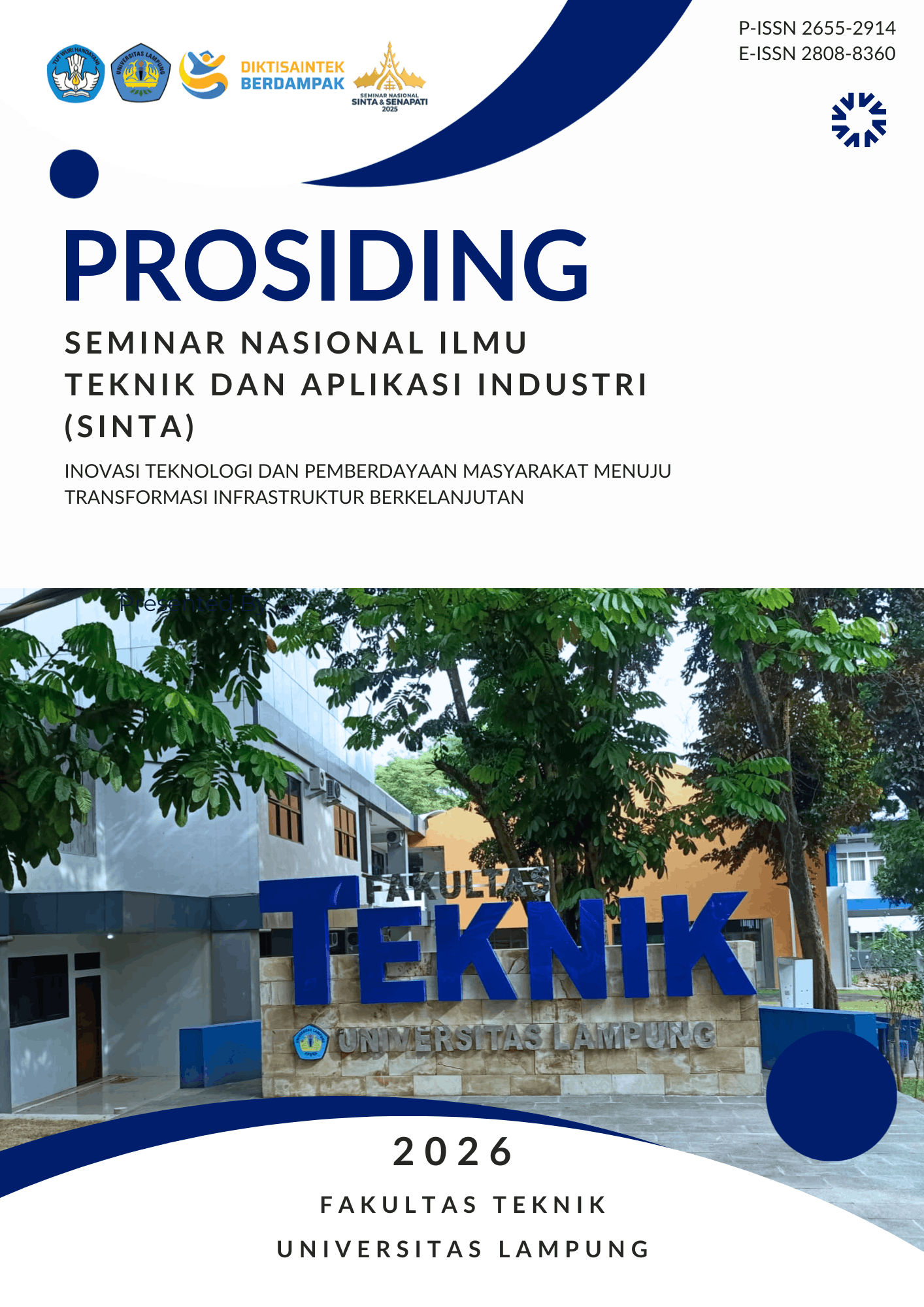					View Vol. 8 (2025): Prosiding Seminar Nasional Ilmu Teknik dan Aplikasi Industri (SINTA) 2025
				